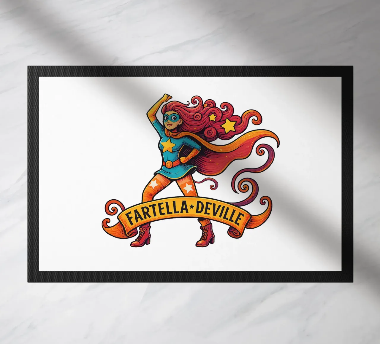 FARTELLA DEVILLE doormat by Vintage Van Gogh