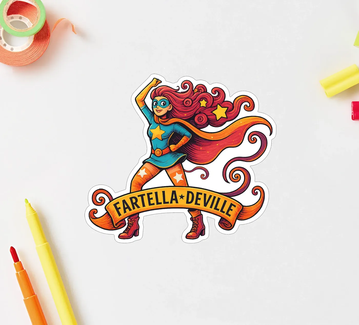 FARTELLA DEVILLE sticker by Vintage Van Gogh