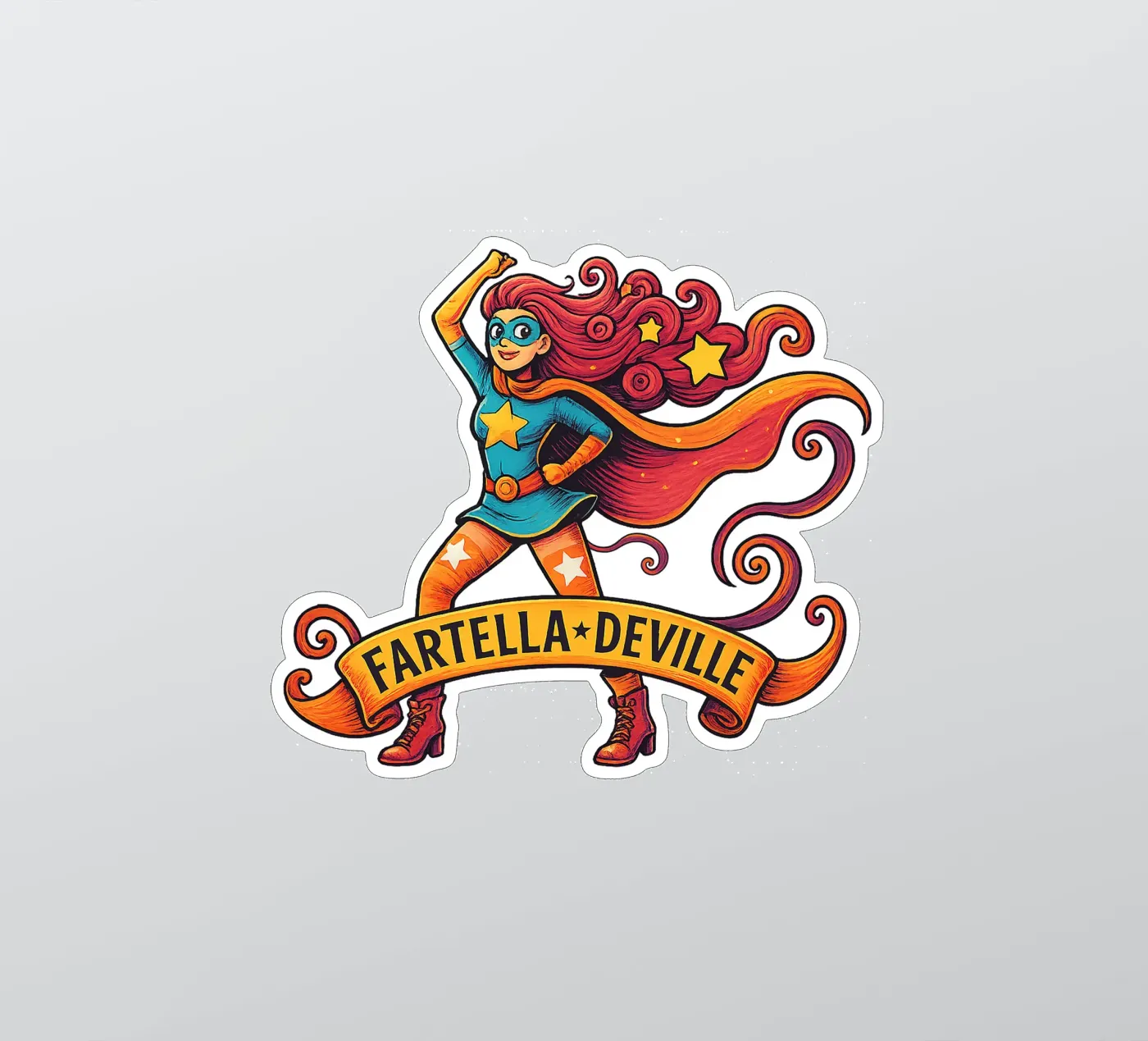 FARTELLA DEVILLE sticker by Vintage Van Gogh
