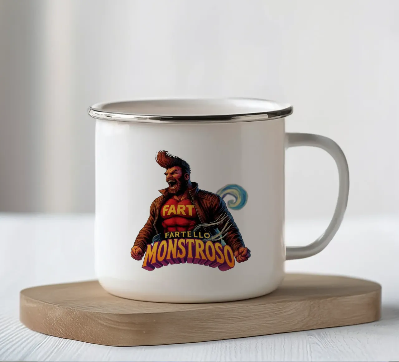 FARTELLA MONSTROSO tazza in smalto da Vintage Van Gogh