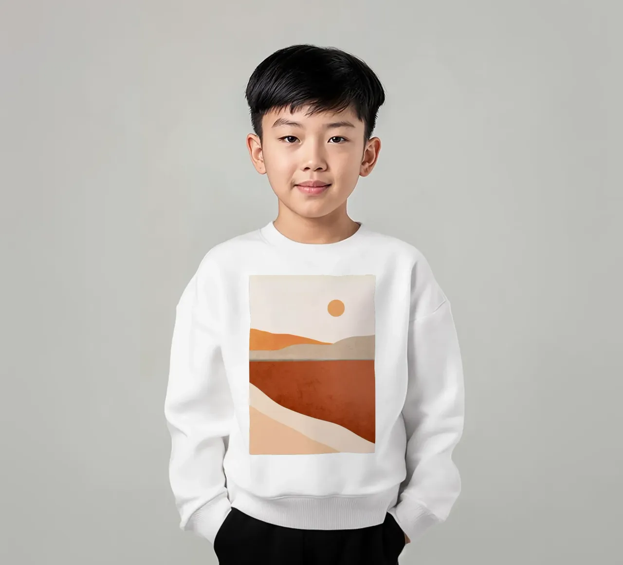 Art abstrait minimal Paysage 11 sweat enfant de ThingDesign