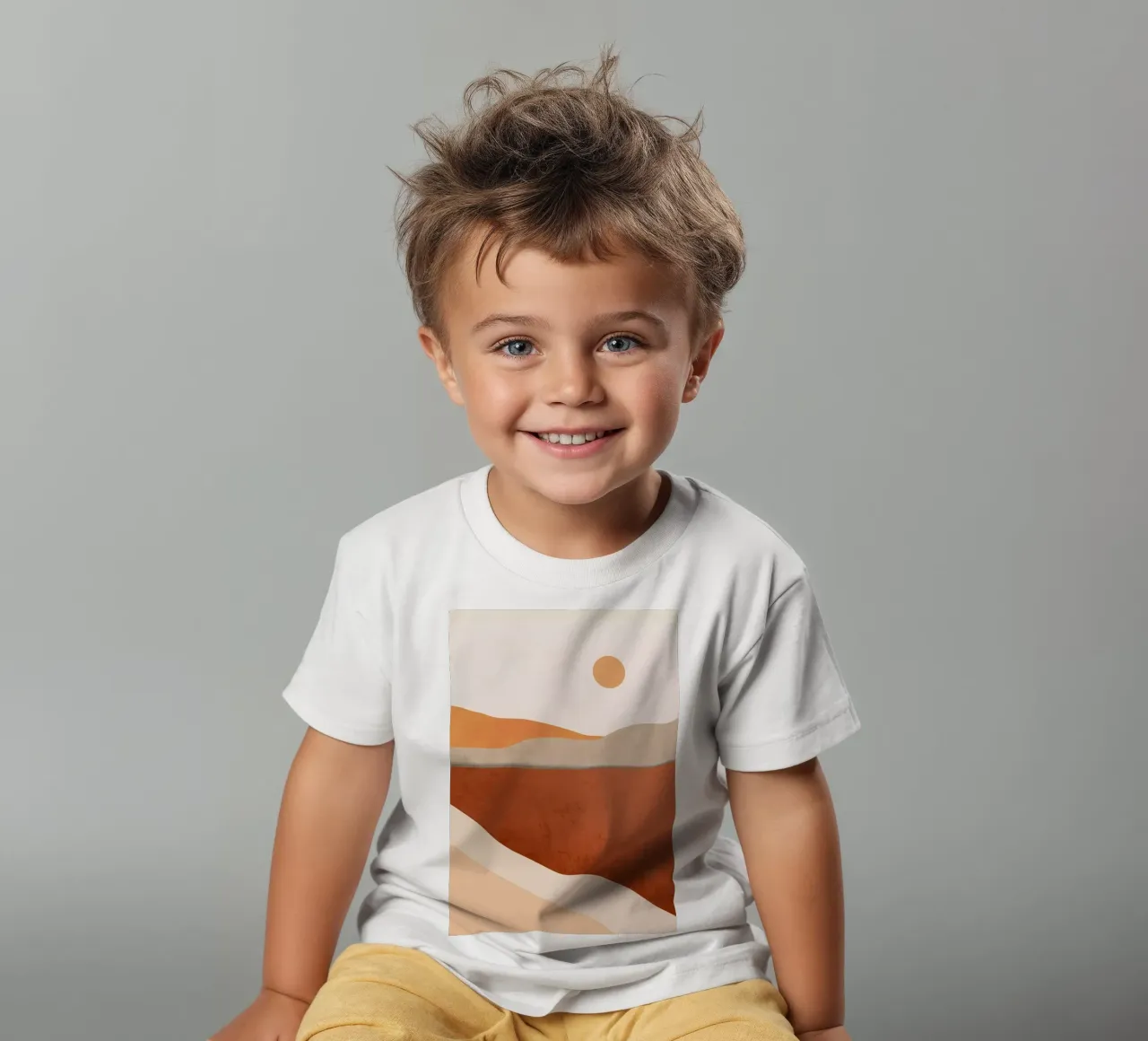 Minimal Abstract Art Landscape 11 kids t-shirt by ThingDesign