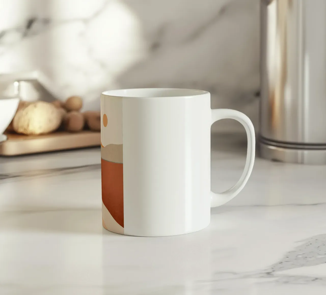 Minimal Abstract Art Landscape 11 ceramic mug by ThingDesign