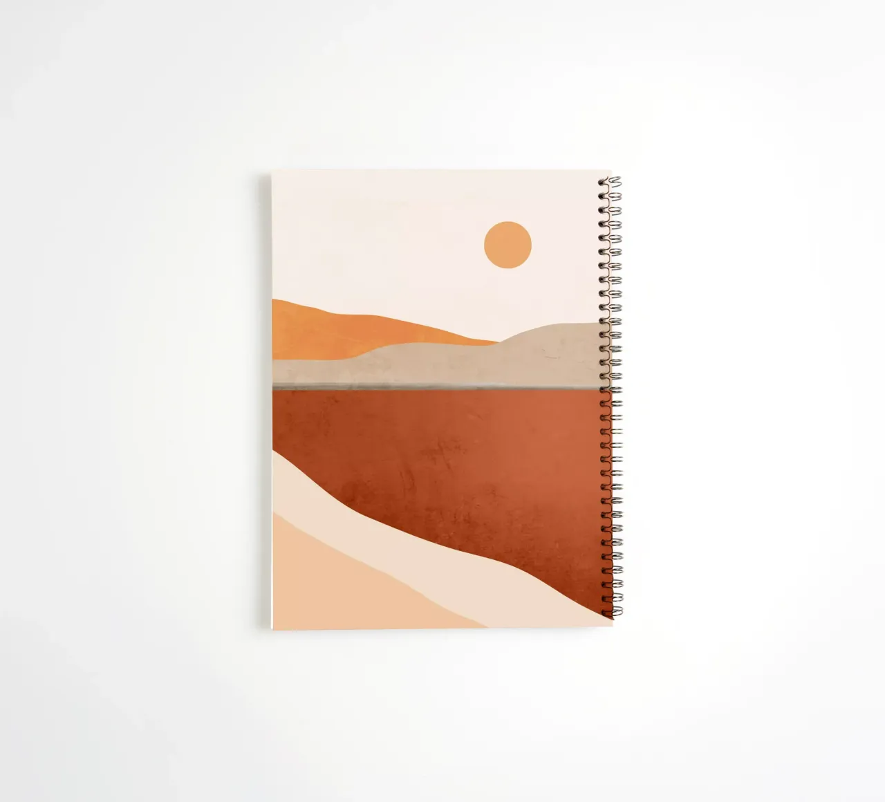 Minimal Abstract Art Landscape 11 spiral notebook by ThingDesign