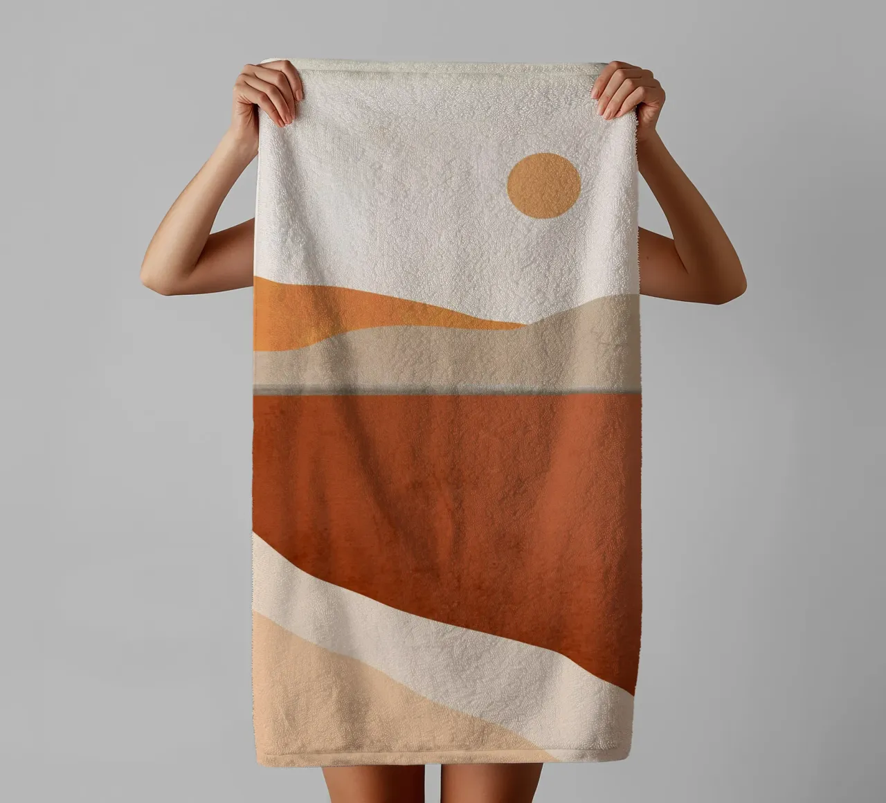 Minimal Abstract Art Landscape 11 towel by ThingDesign