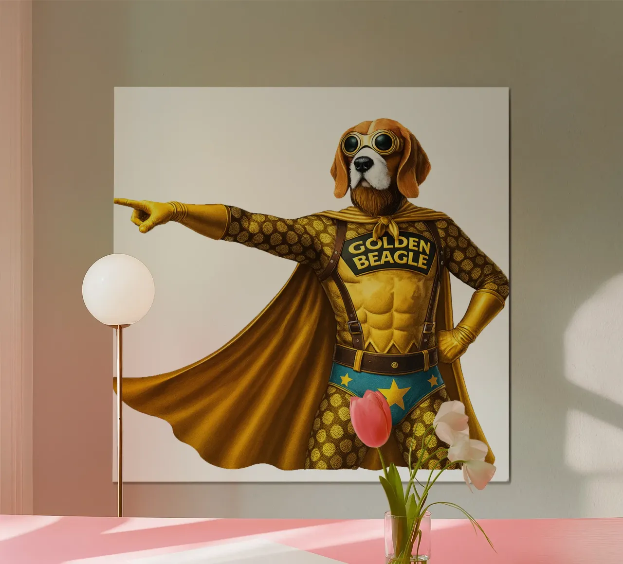 THE GOLDEN BEAGLE poster da Vintage Van Gogh