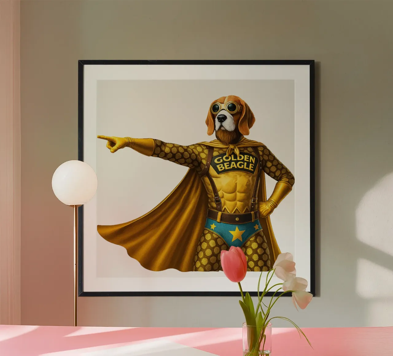 THE GOLDEN BEAGLE poster da Vintage Van Gogh