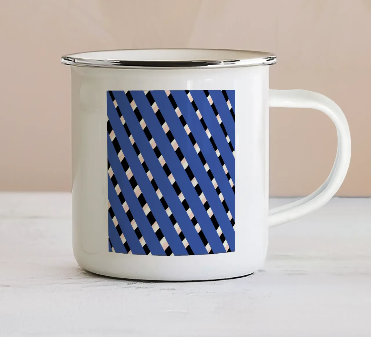 Tessitura a righe tazza in smalto da Little Dean