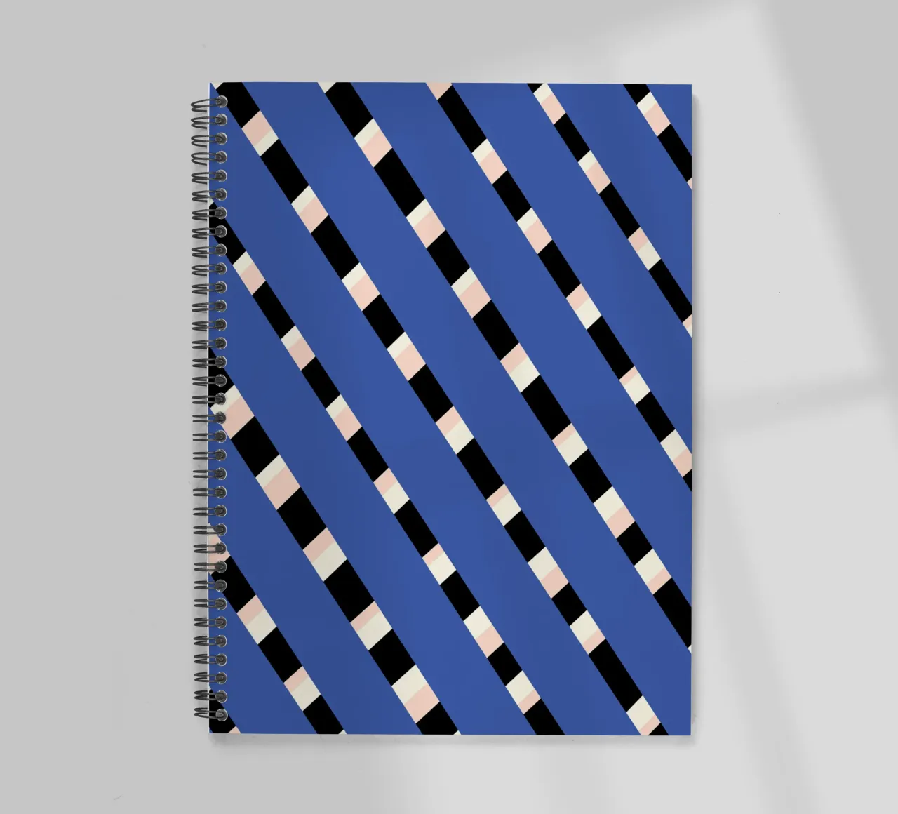 Weaving stripe pattern spiral notebook by Little Dean