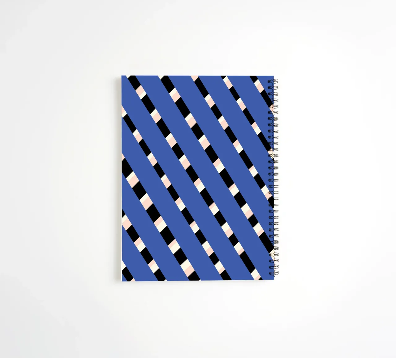 Weaving stripe pattern spiral notebook by Little Dean