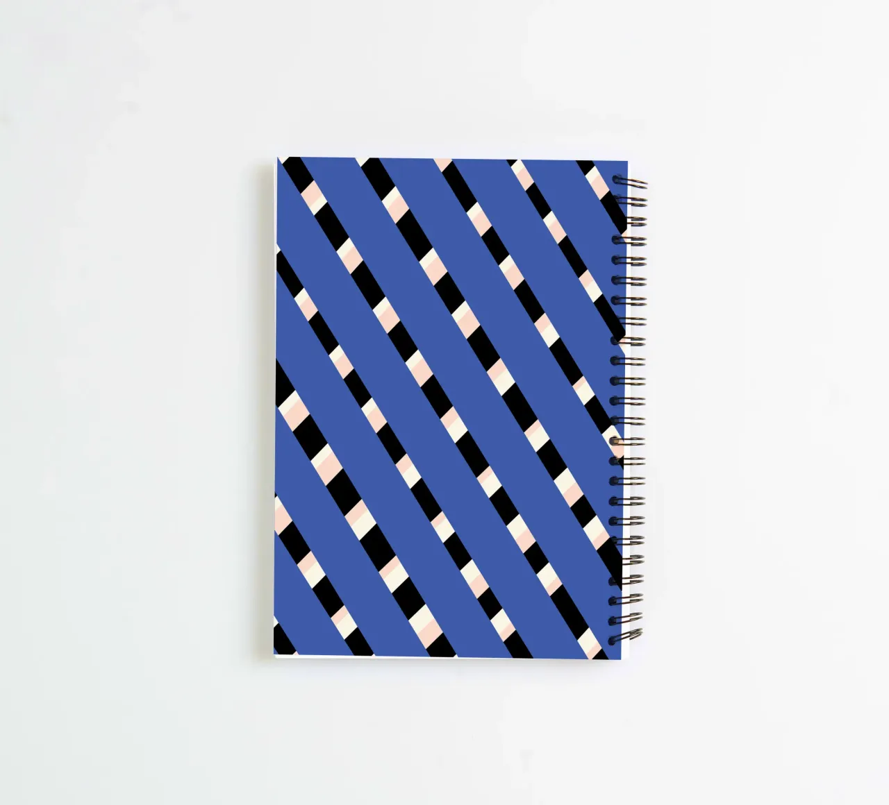 Weaving stripe pattern spiral notebook by Little Dean
