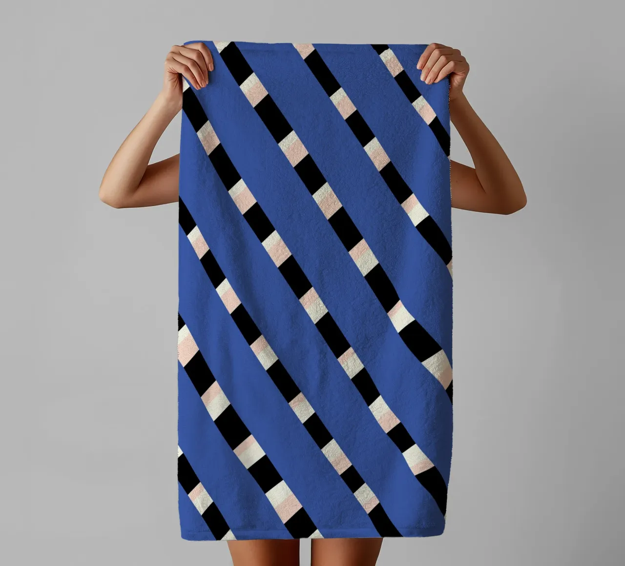 Streeppatroon weven badhanddoek van Little Dean