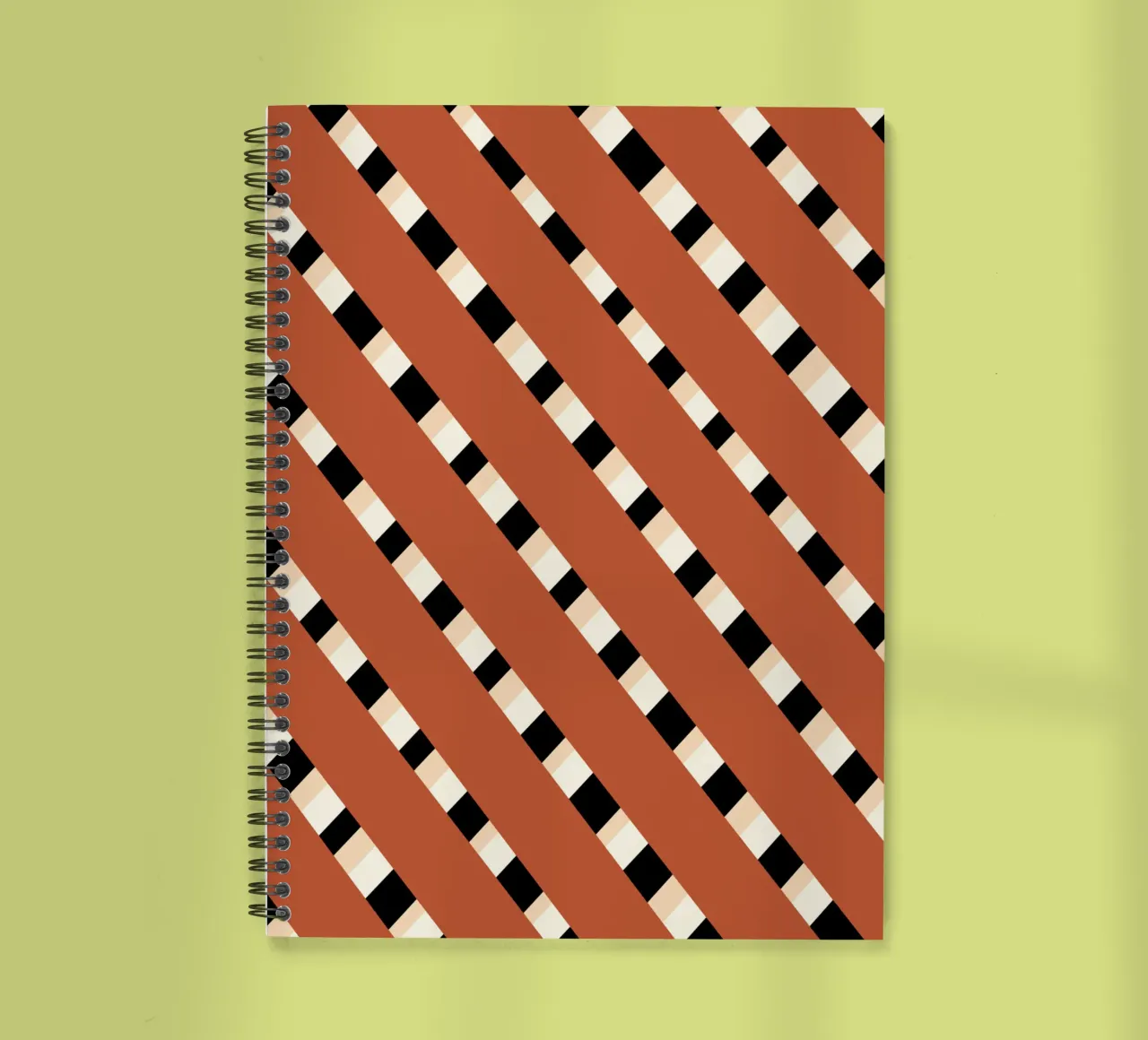 Weaving stripe pattern 02 spiral notebook by Little Dean