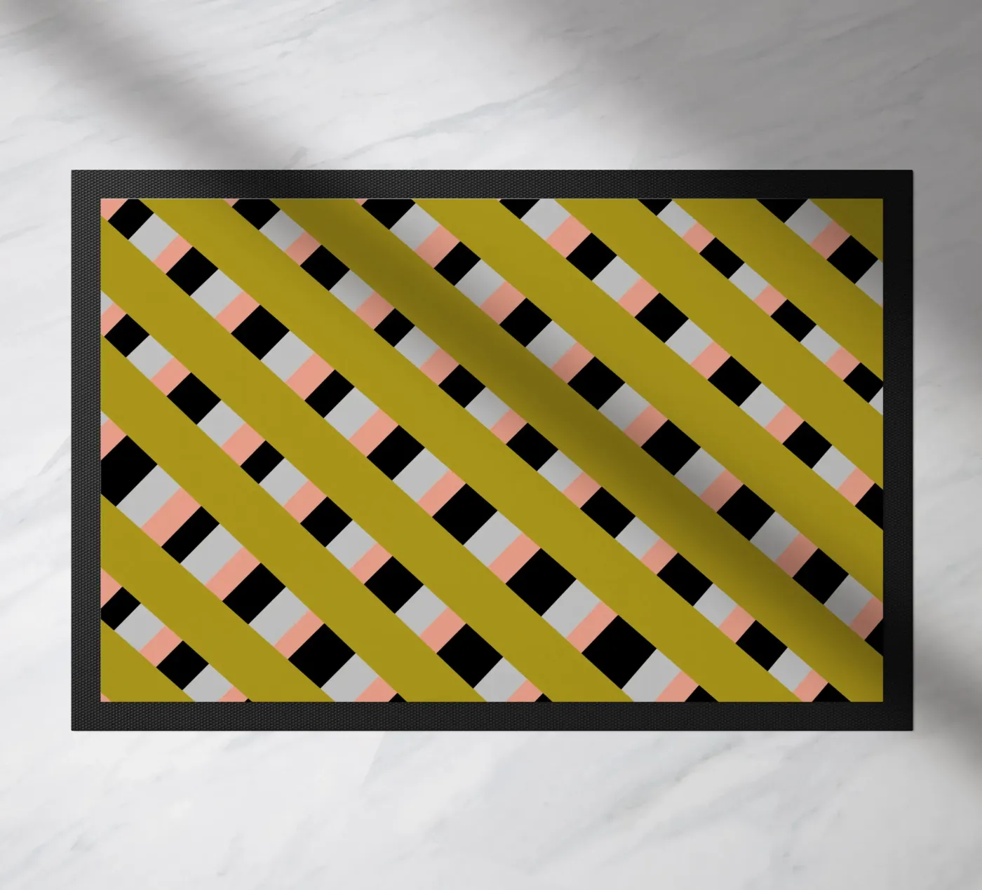 Weaving stripe pattern 04 doormat by Little Dean