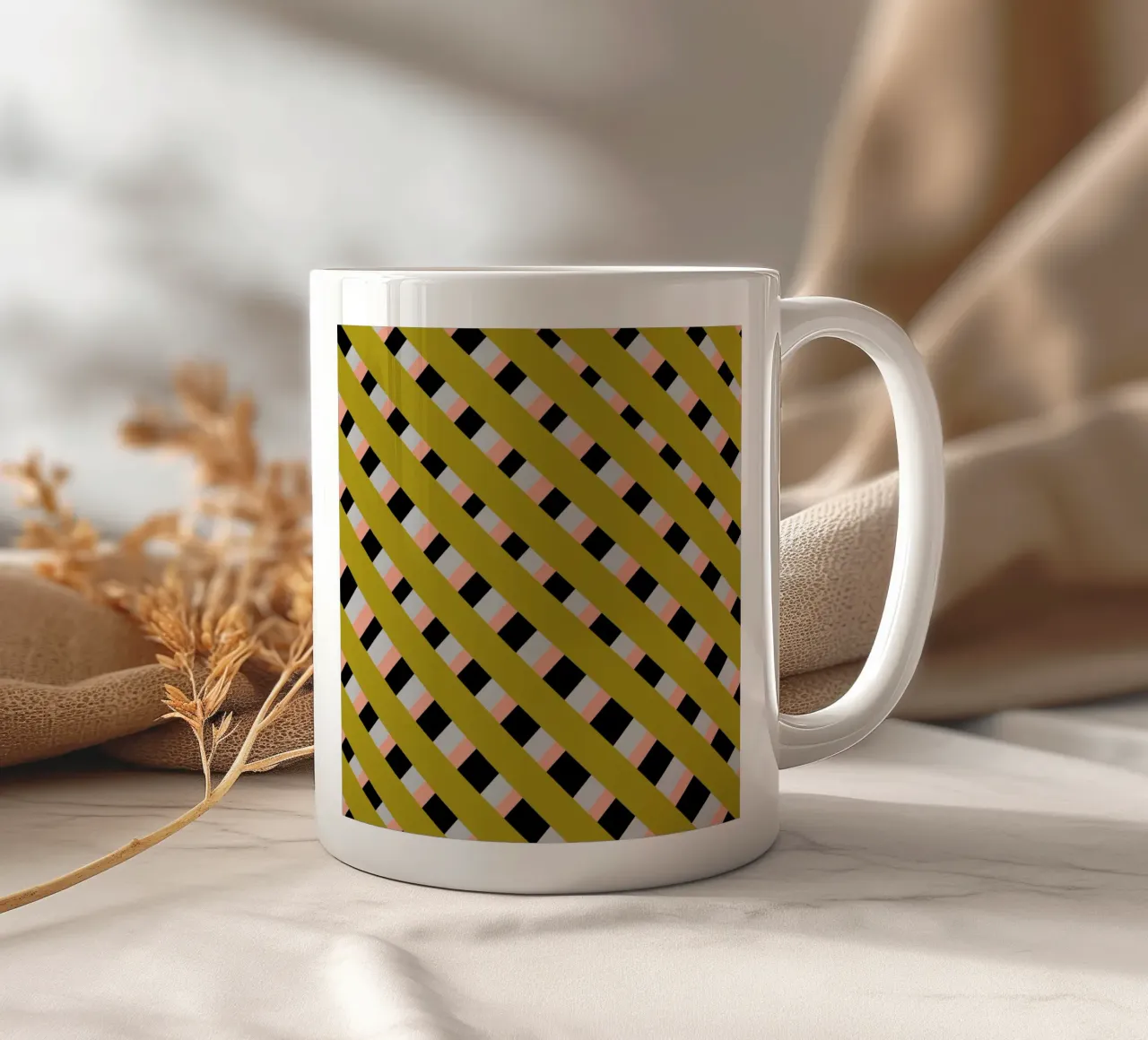 Tessitura a righe 04 tazza in ceramica da Little Dean