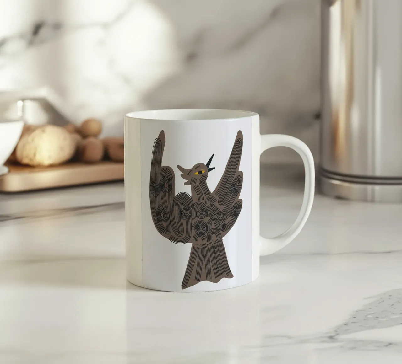 Piume stravaganti tazza in ceramica da Little Dean