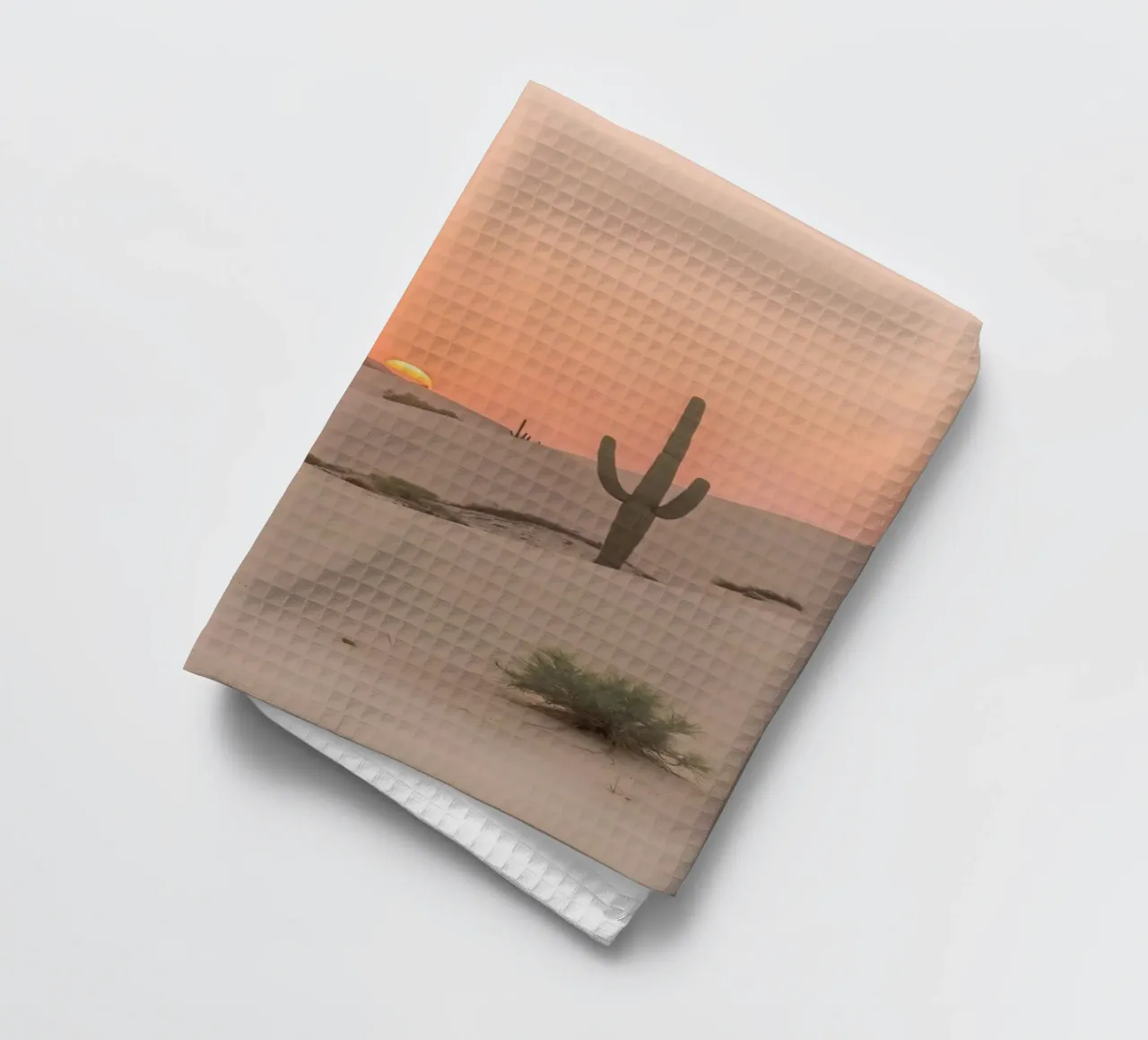 Paesaggio desertico con dune di cactus Saguaro e tramonto canovaccio da cucina da DesignDoodle