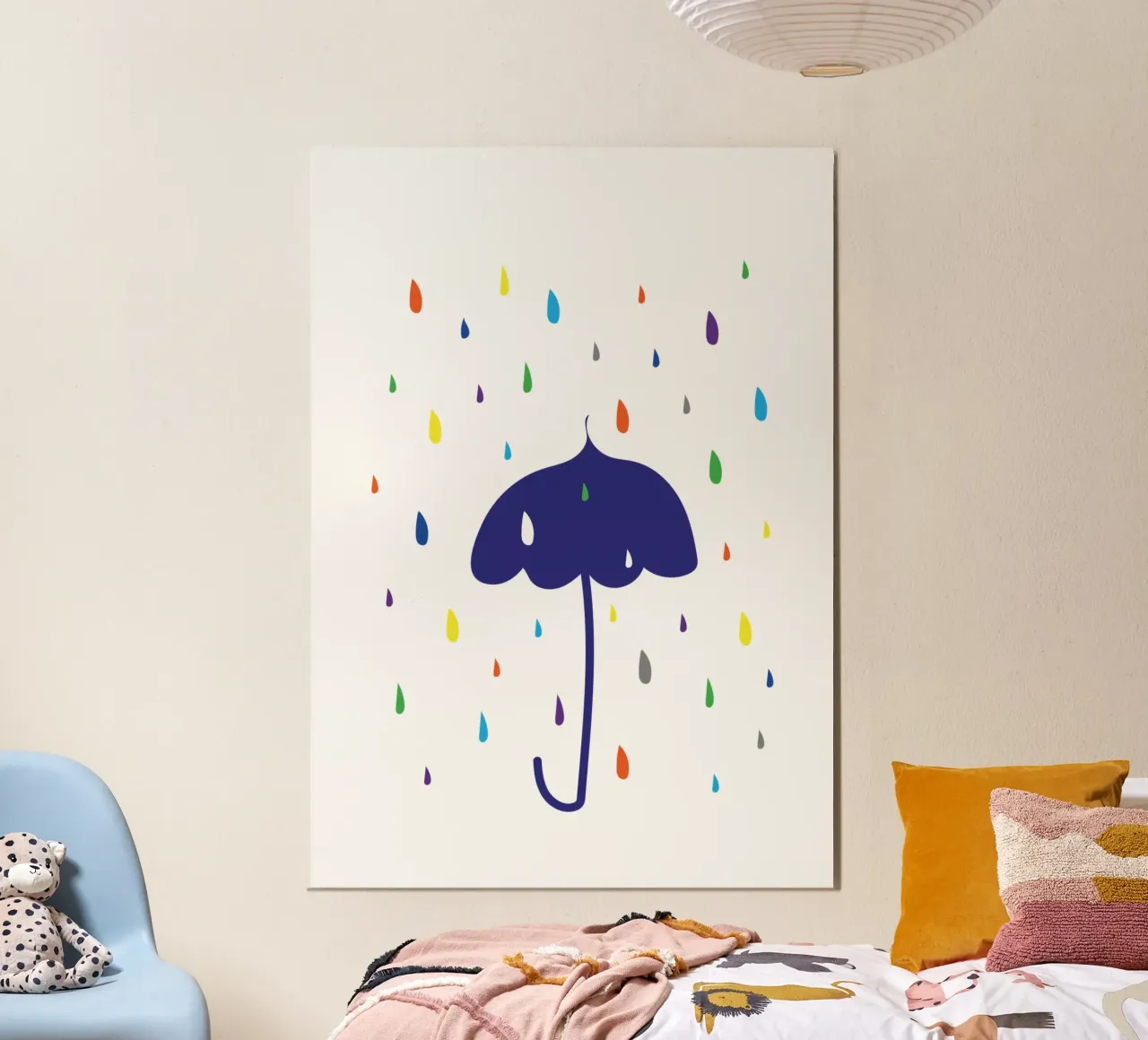 Rifugio a colori / Serenity 4 poster con telaio in legno da Carrot & Soul