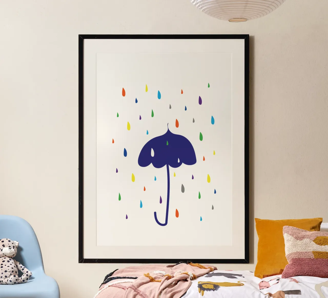 Rifugio a colori / Serenity 4 poster con telaio in legno da Carrot & Soul