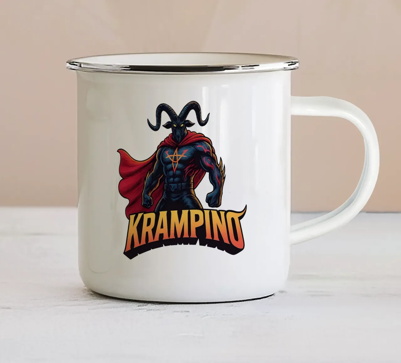 KRAMPINO - Krampus tazza in smalto da Vintage Van Gogh