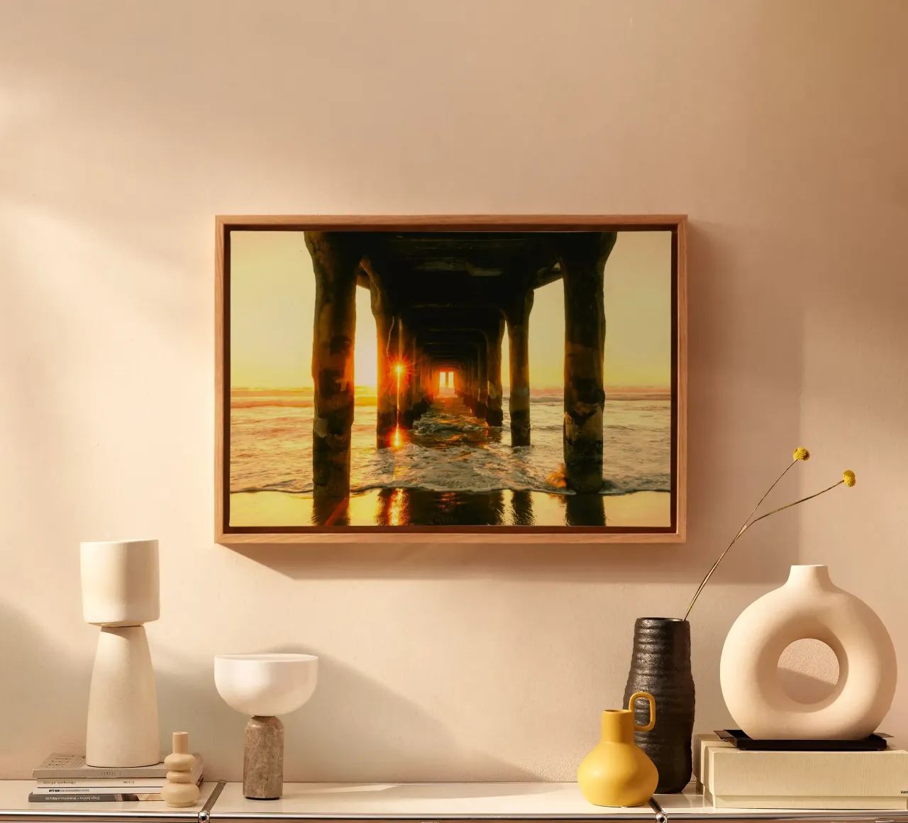 the bridge afternoon tela con Cornice a cassetta da Good days