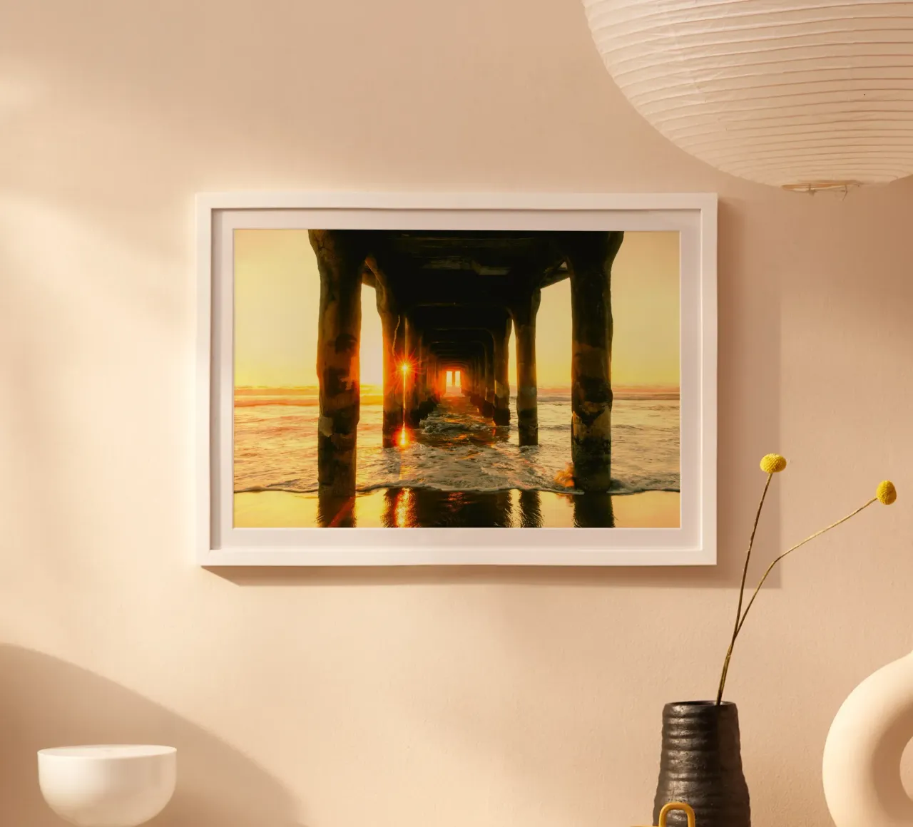 the bridge afternoon poster con telaio in legno da Good days