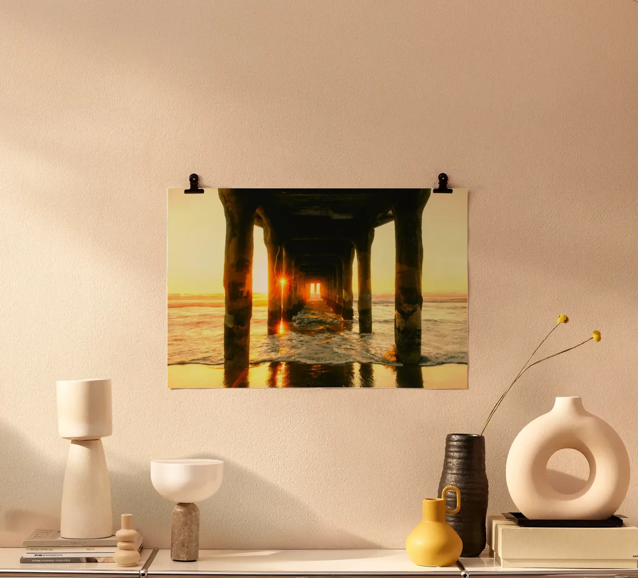 the bridge afternoon poster con telaio in legno da Good days