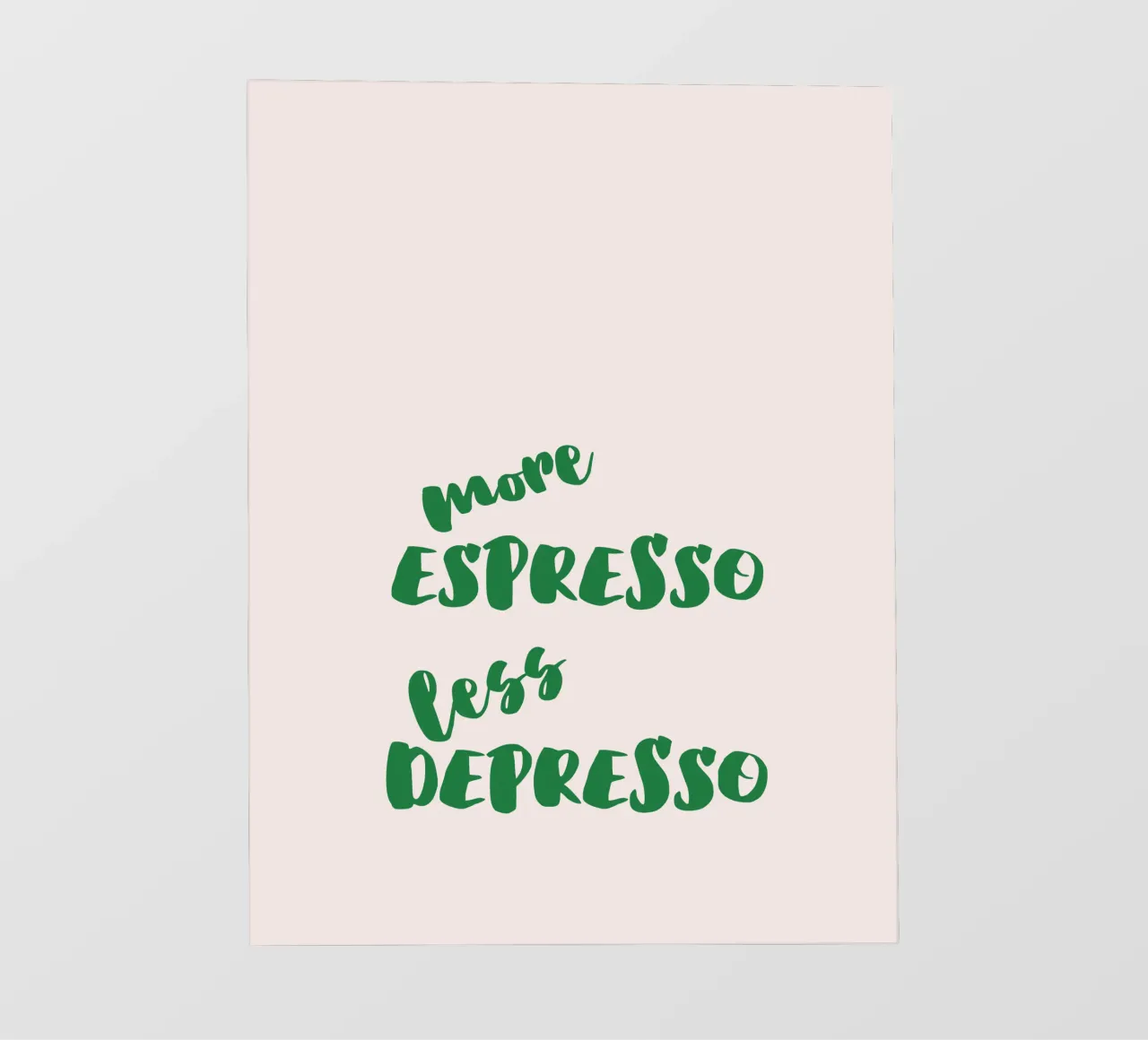 More Espresso Less Depresso telo in pvc da blisstype