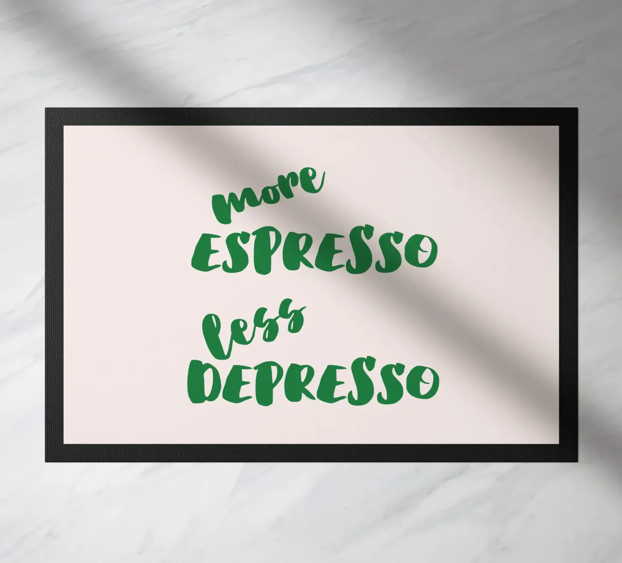 More Espresso Less Depresso zerbino da blisstype