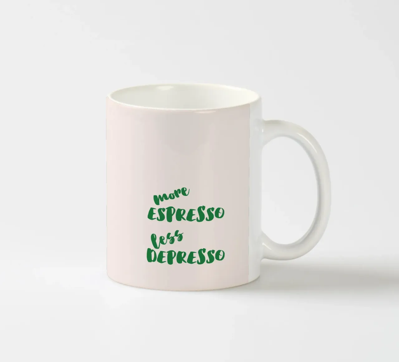 More Espresso Less Depresso tazza in ceramica da blisstype