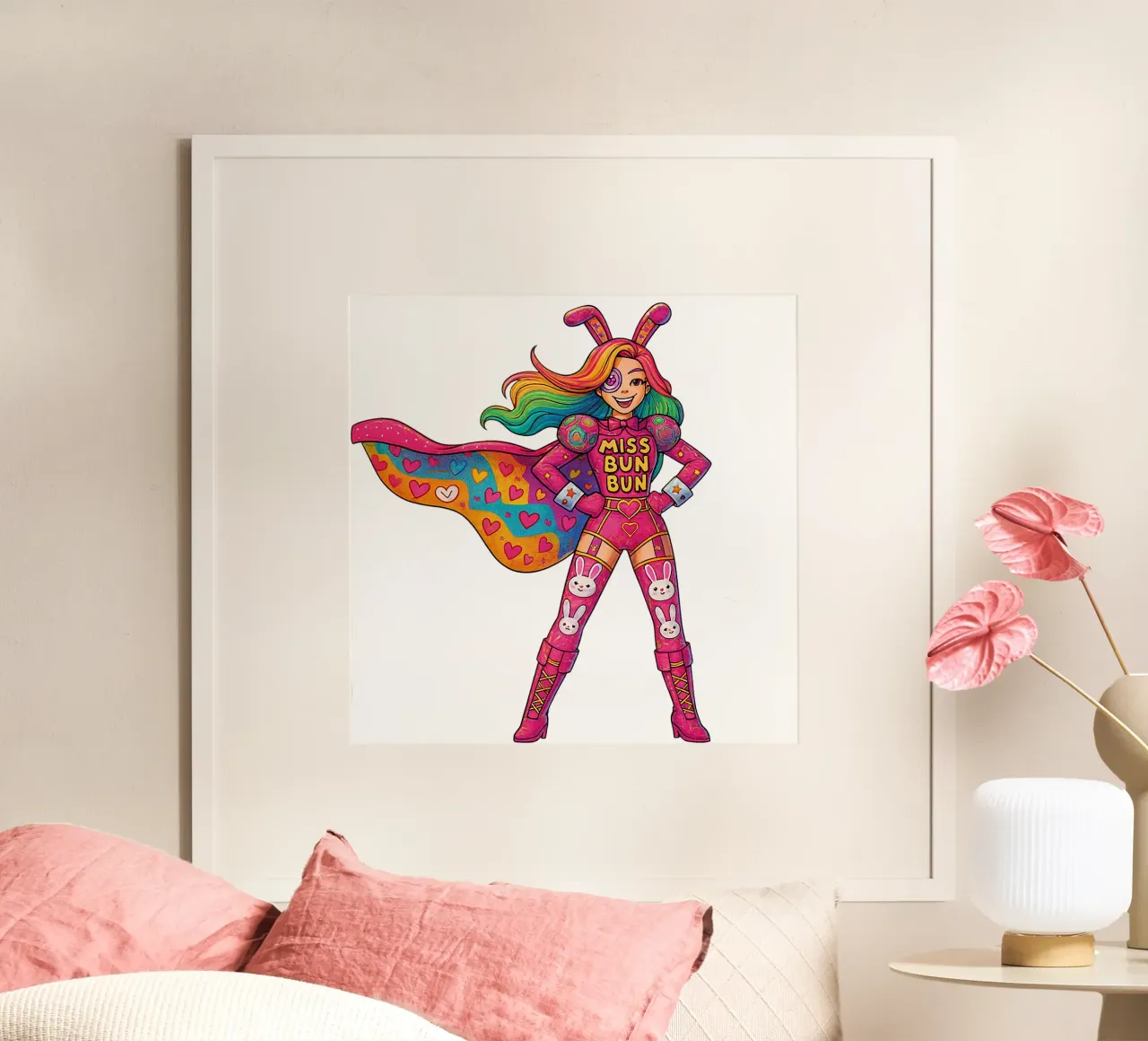 MISS BUN BUN poster da Vintage Van Gogh