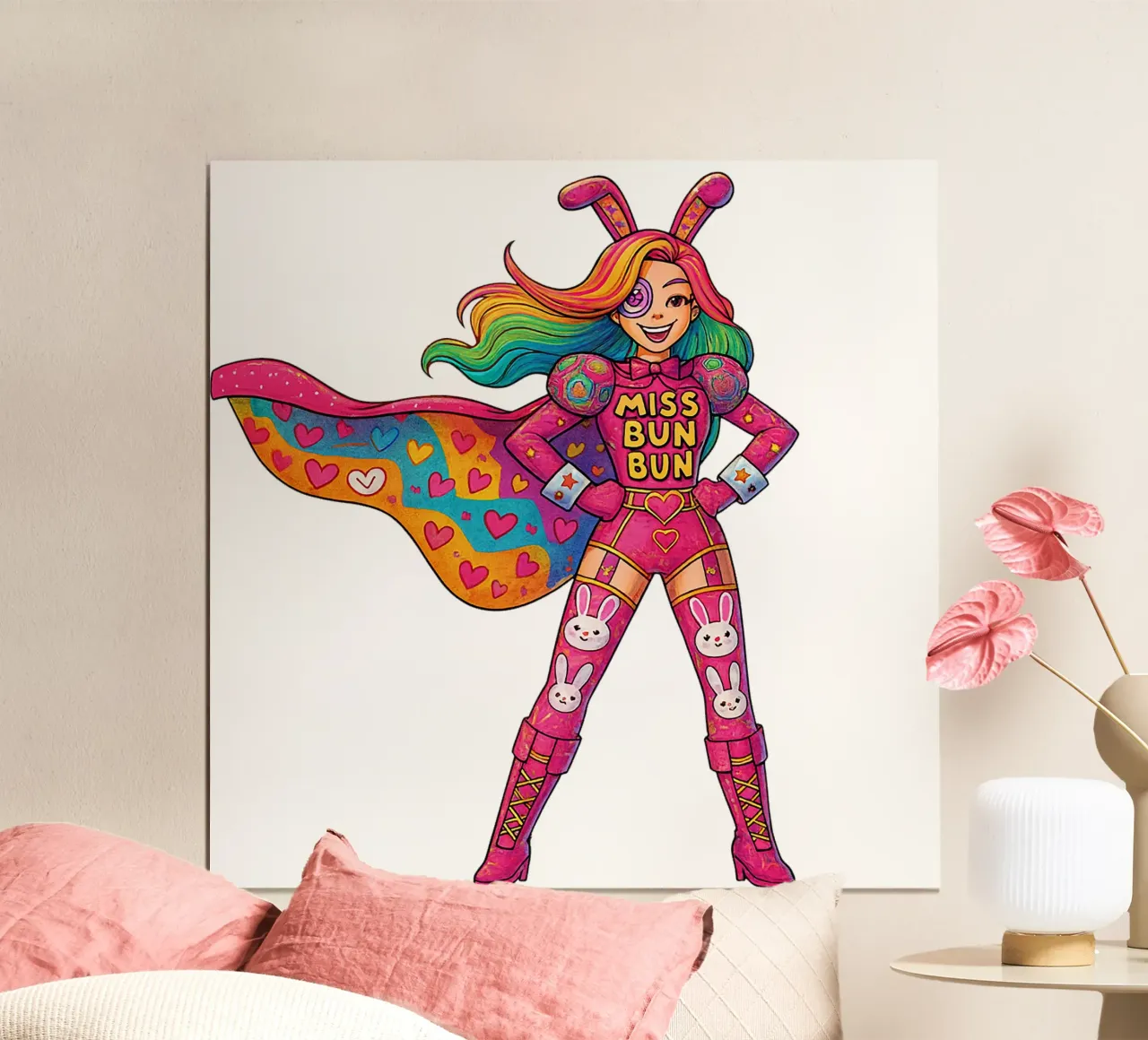 MISS BUN BUN poster da Vintage Van Gogh