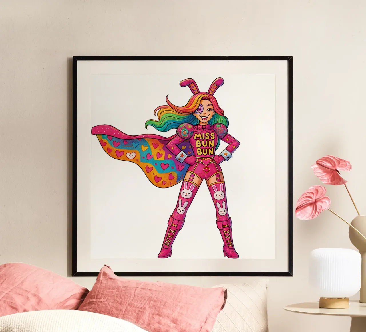 MISS BUN BUN poster da Vintage Van Gogh