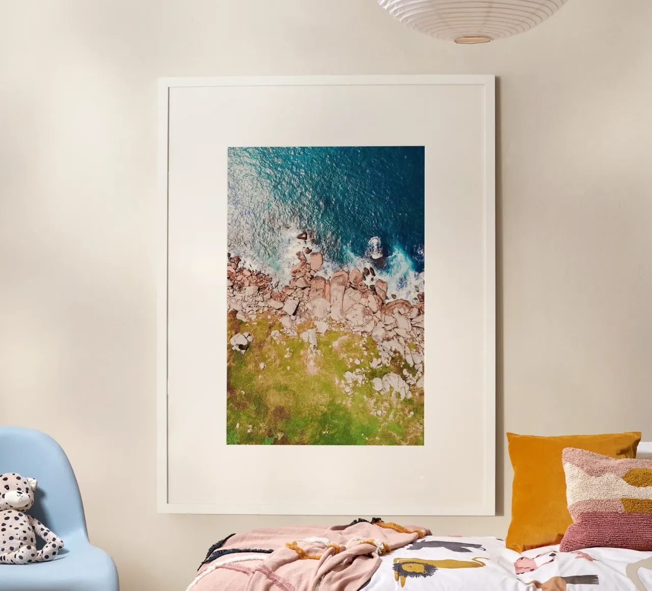 coast and water poster con telaio in plastica da kichin