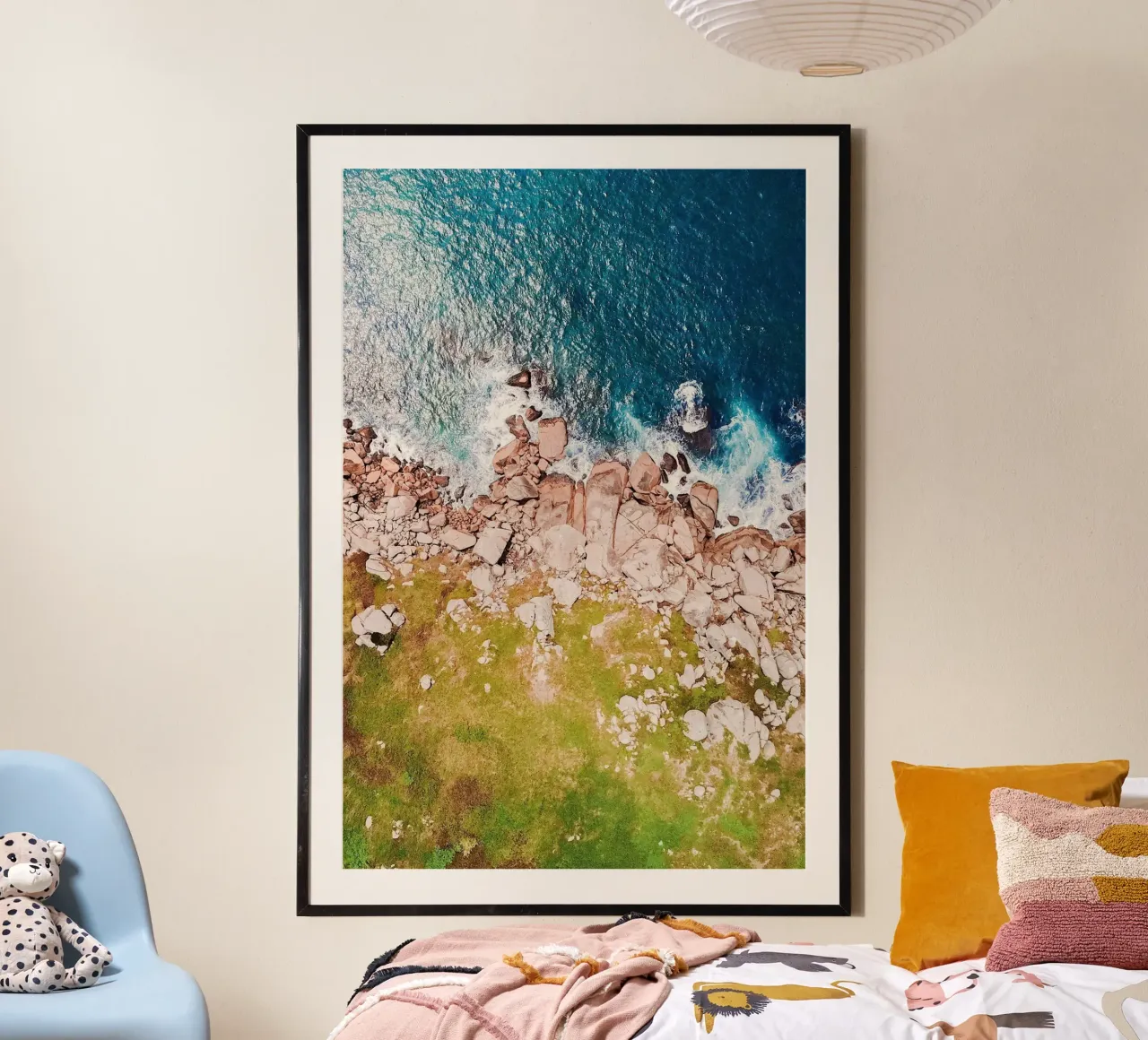 coast and water poster con telaio in plastica da kichin
