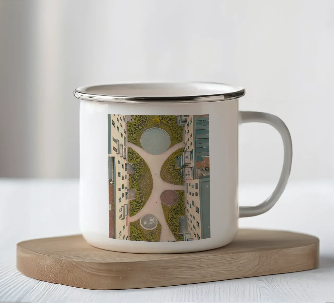the circle campus tazza in smalto da kichin