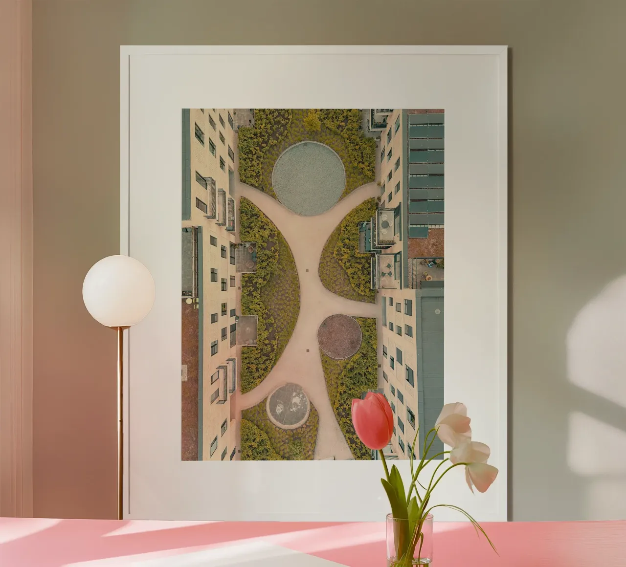 the circle campus poster con telaio in legno da kichin