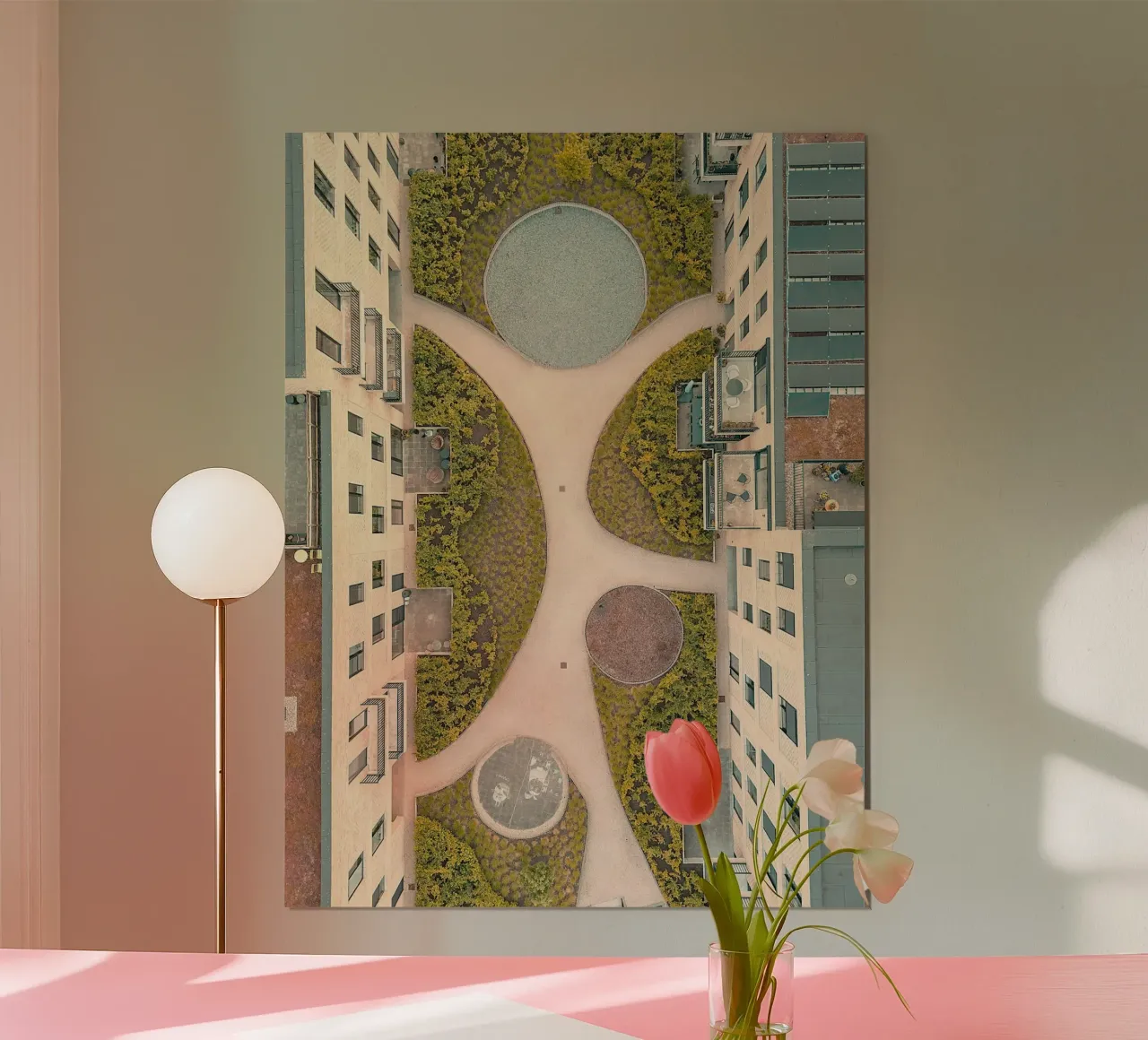 the circle campus poster con telaio in legno da kichin