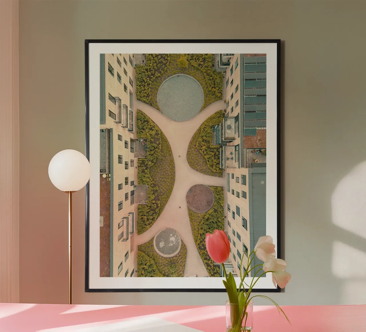the circle campus poster con telaio in legno da kichin