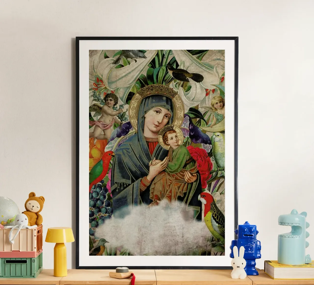 Saints: Madonna and Child poster con telaio in plastica da Elo Marc