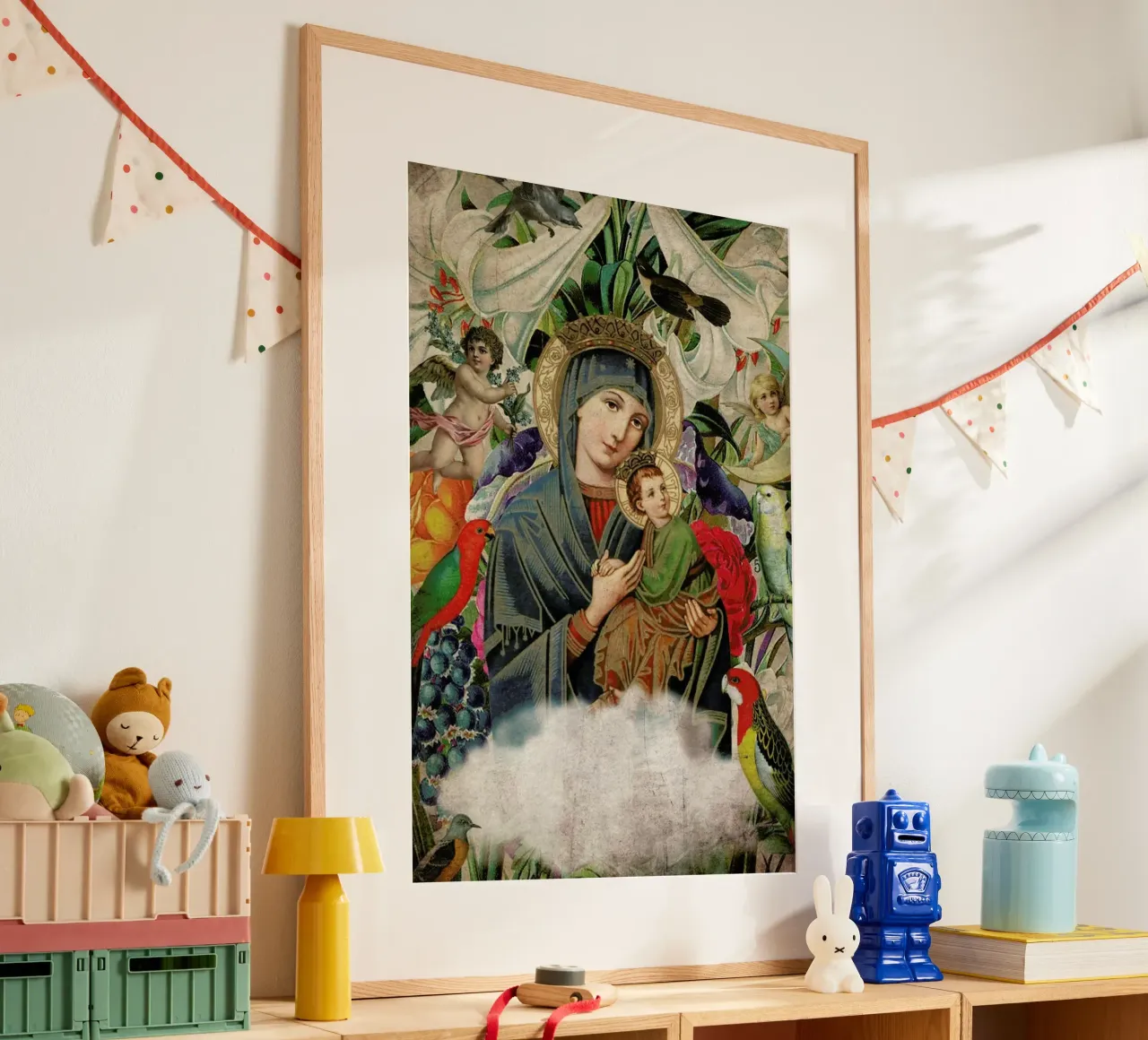 Saints: Madonna and Child poster con telaio in plastica da Elo Marc