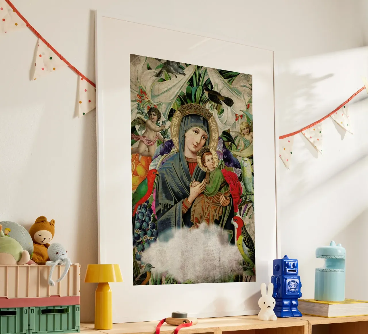 Saints: Madonna and Child poster con telaio in plastica da Elo Marc