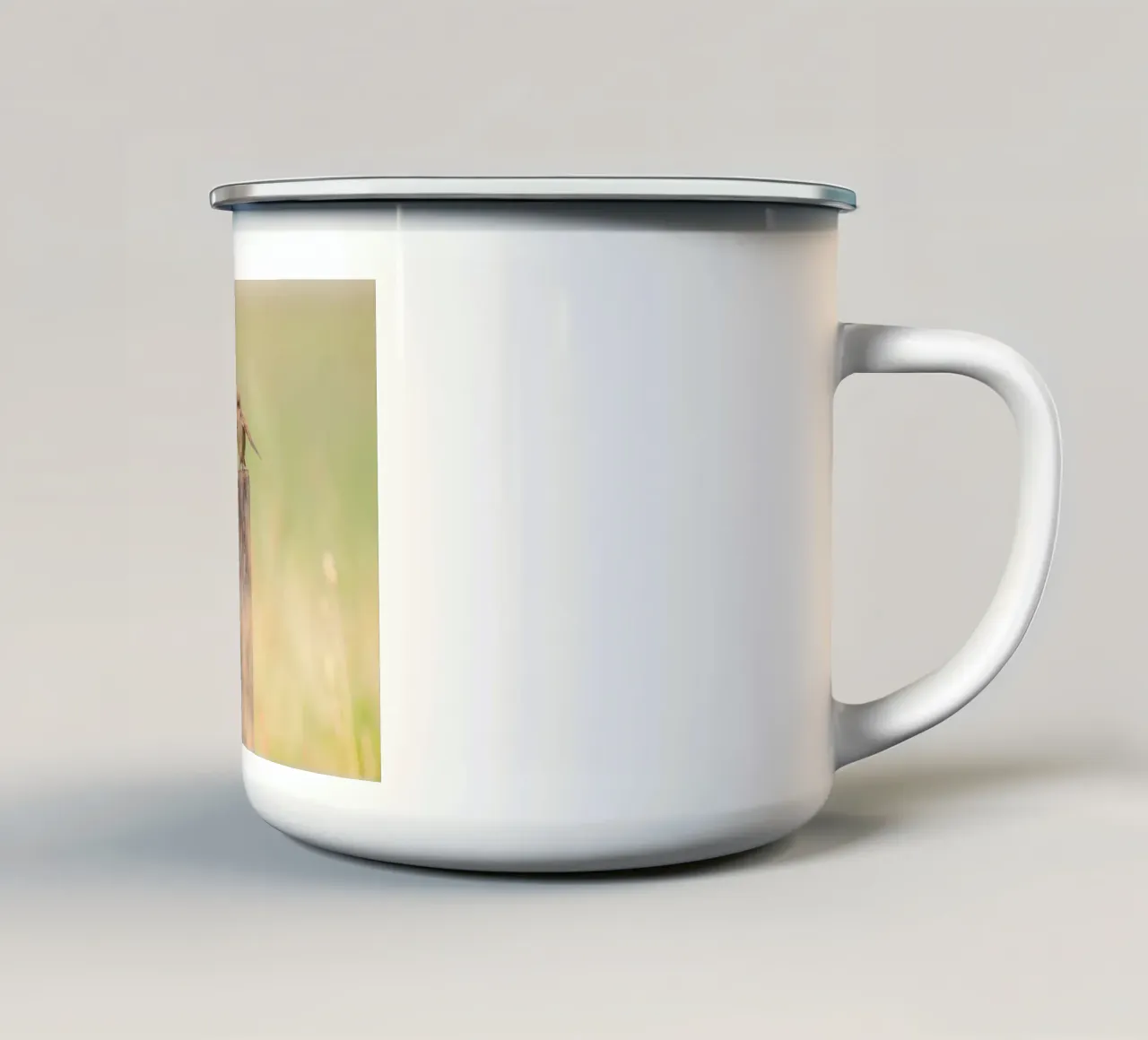 single bird on wood tazza in smalto da kichin