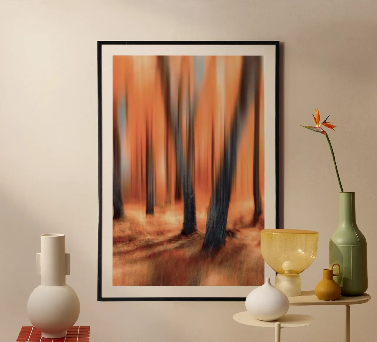 the color forest poster con telaio in legno da kichin