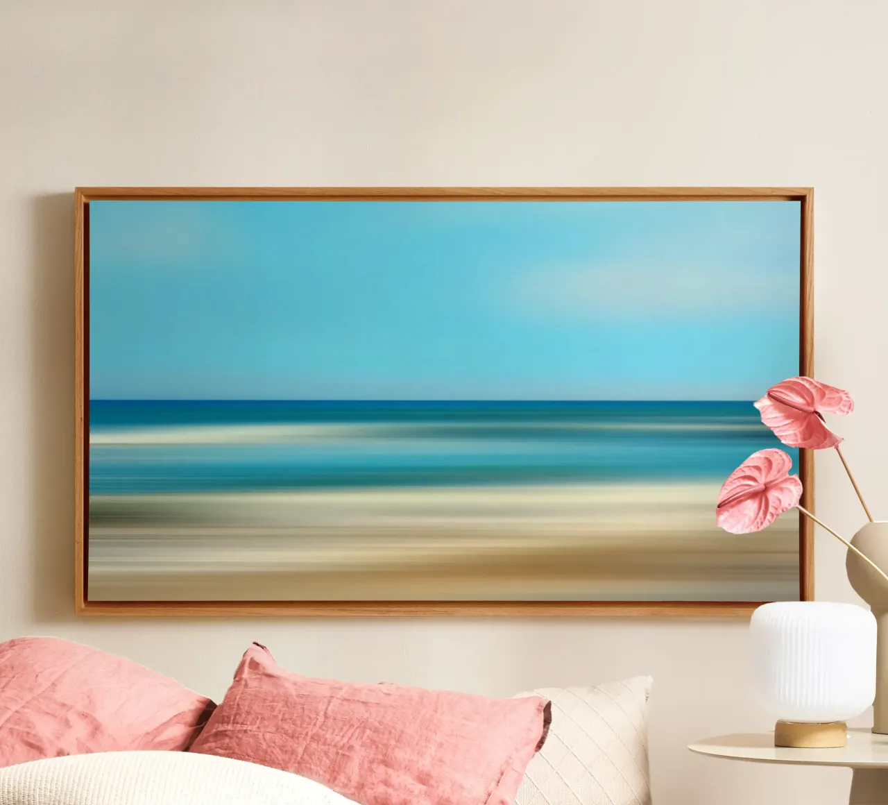 Bij de zee, Abstract canvas met Baklijst van Atteloi