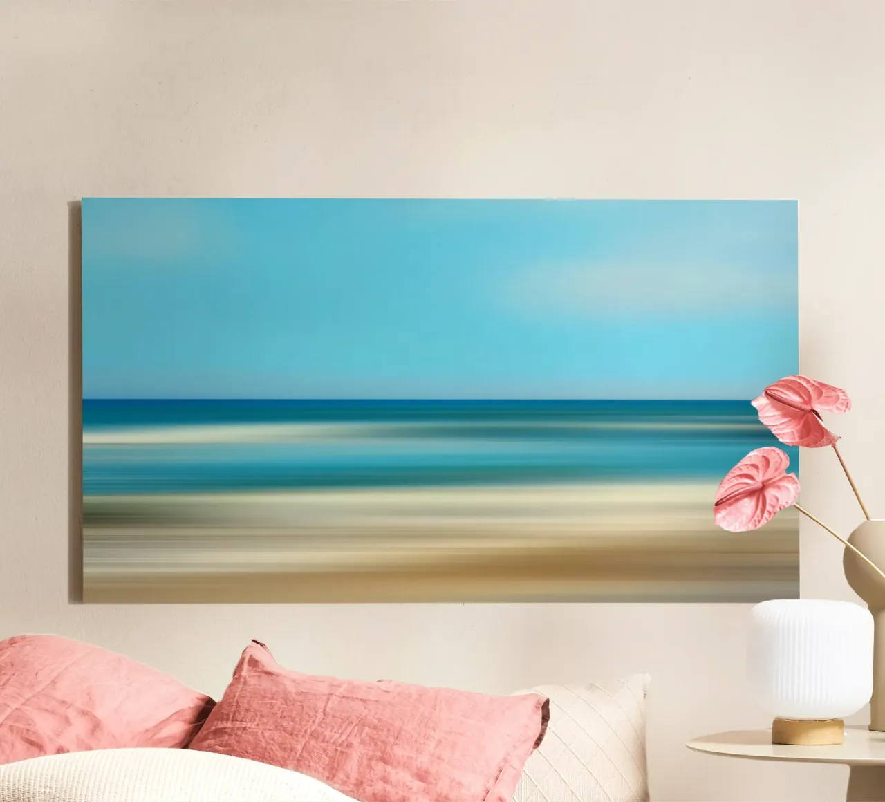 Bij de zee, Abstract canvas met Baklijst van Atteloi