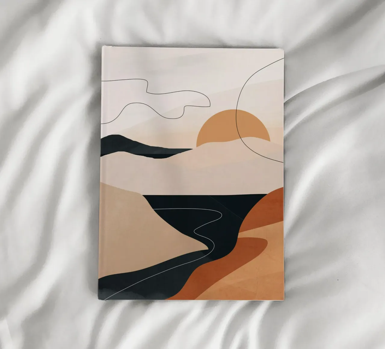 Abstract Art Landscape 2 notebook by ThingDesign