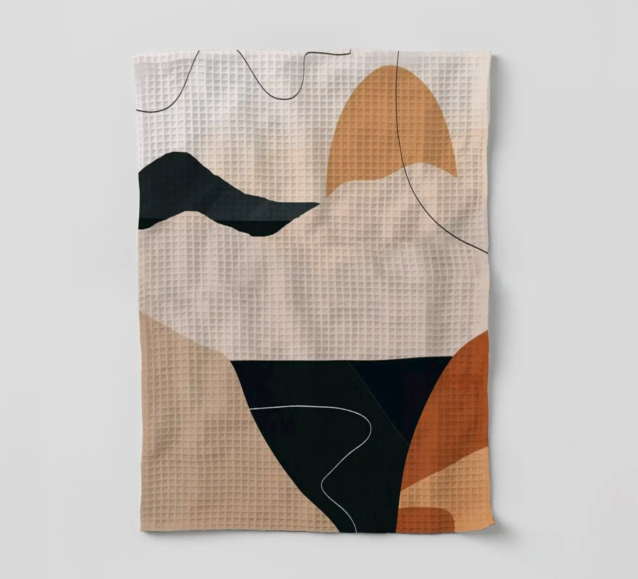 Abstract Art Landscape 2 tea towel by ThingDesign