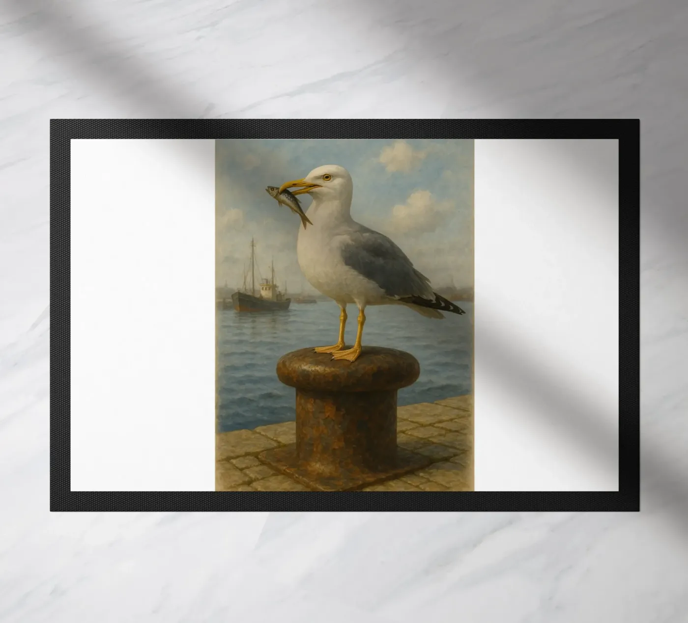 Möwe mit Sprotte doormat by Fies&Fein