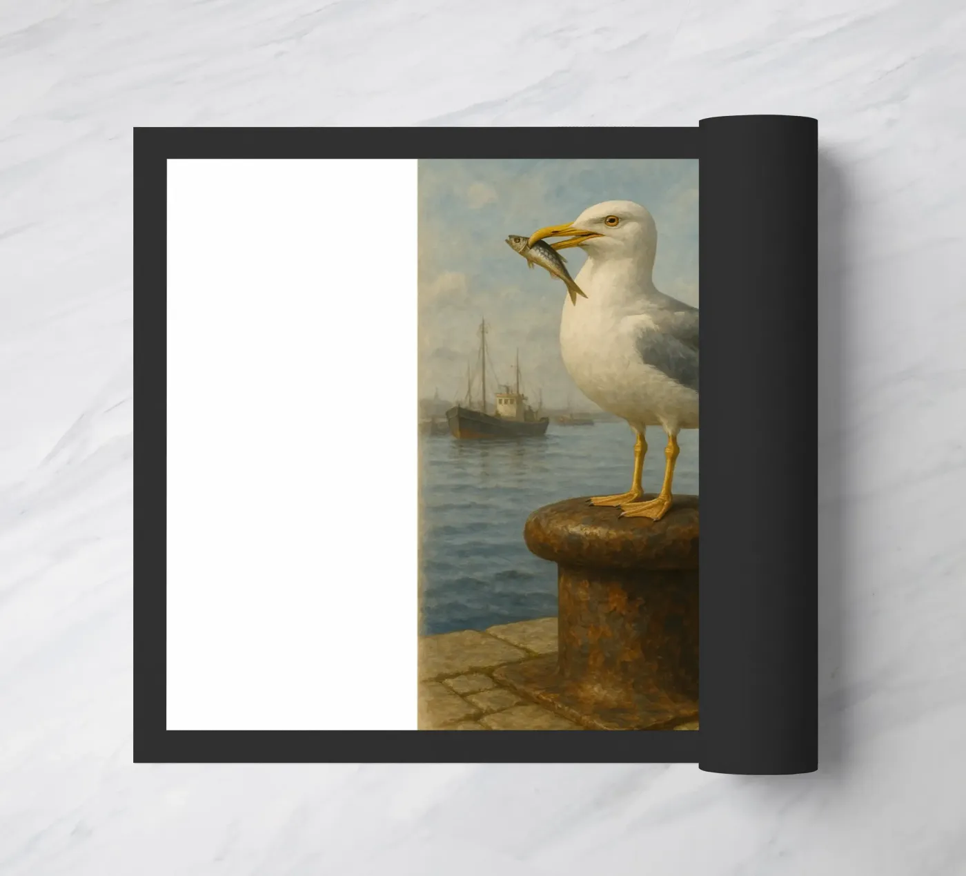 Möwe mit Sprotte doormat by Fies&Fein